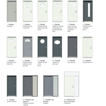 Eksempler på design til pladedøre